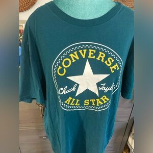Like new Converse, teal colored short sleeve graphic tee XL